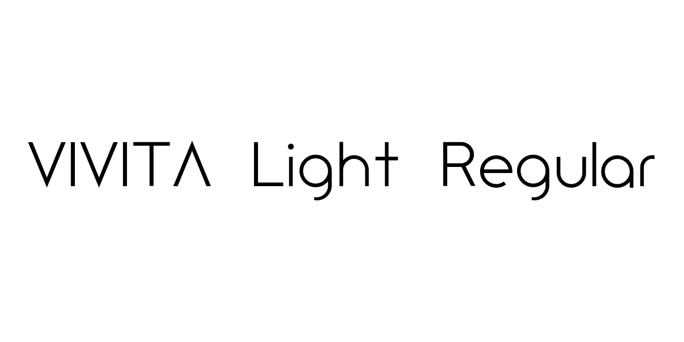 VIVITA Light Regular Font Preview