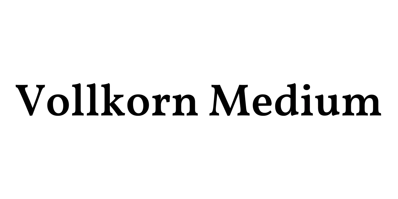 Vollkorn Medium Font Preview