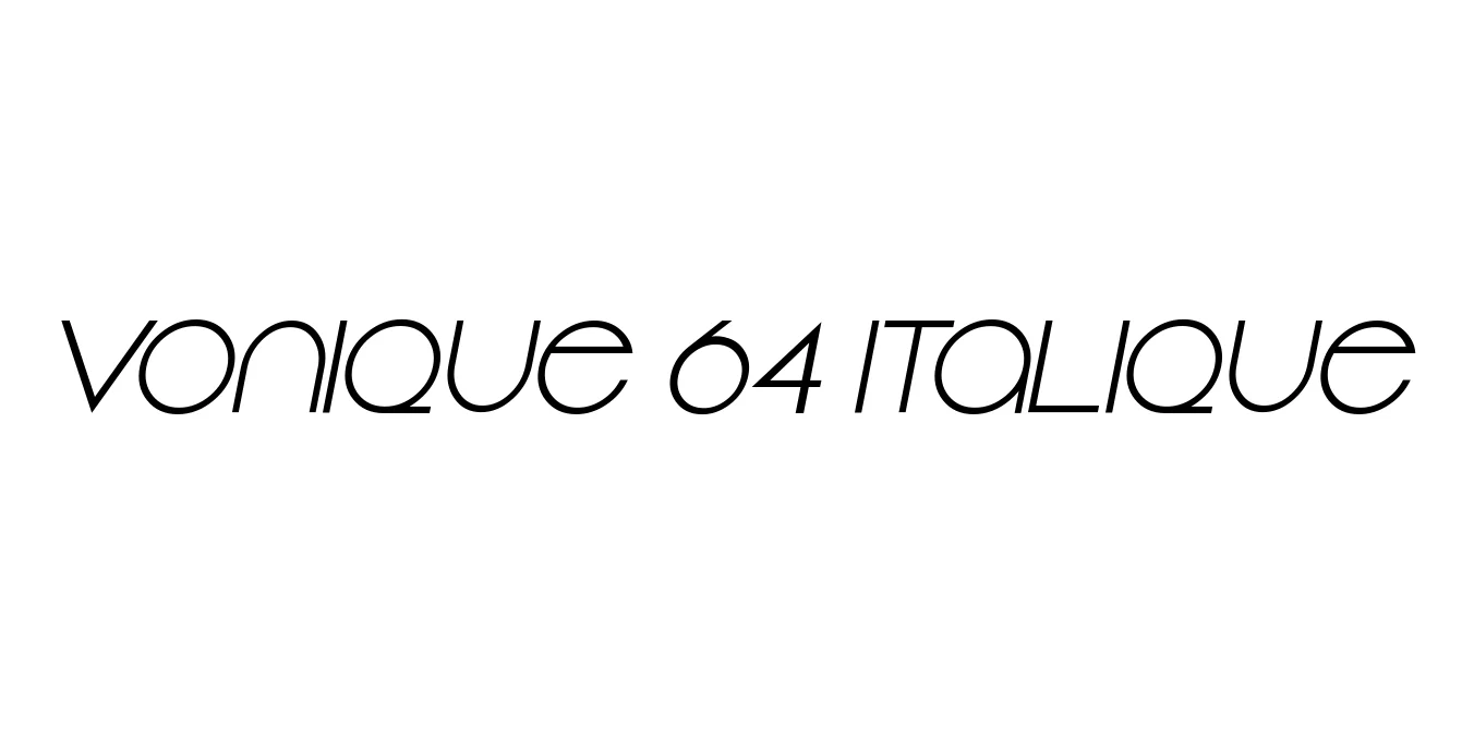 Vonique 64 Italique Font Preview