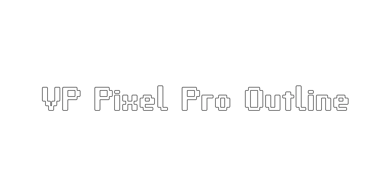 VP Pixel Pro Outline Font Preview