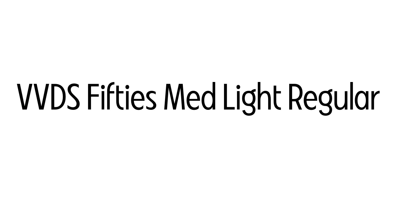VVDS Fifties Med Light Regular Font Preview
