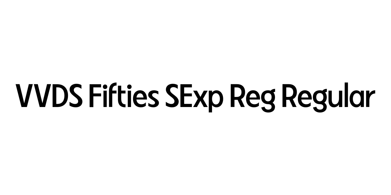VVDS Fifties SExp Reg Regular Font Preview
