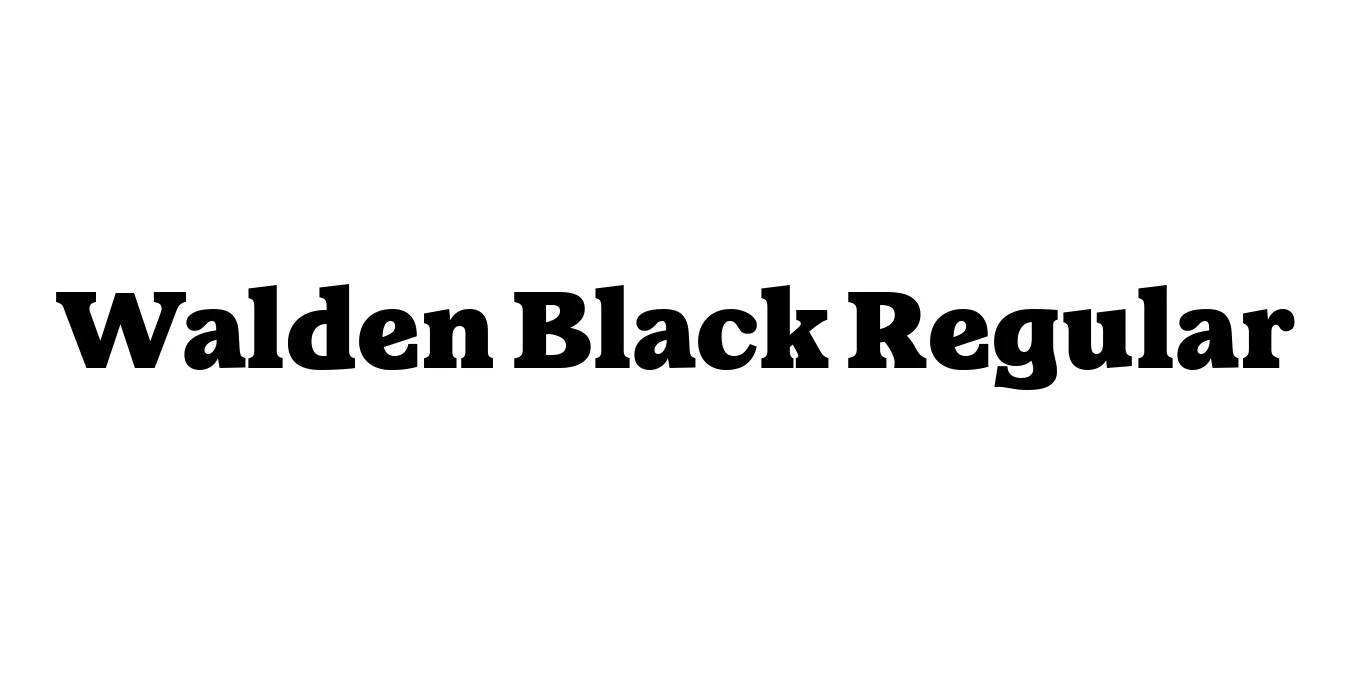 Walden Black Regular Font Preview