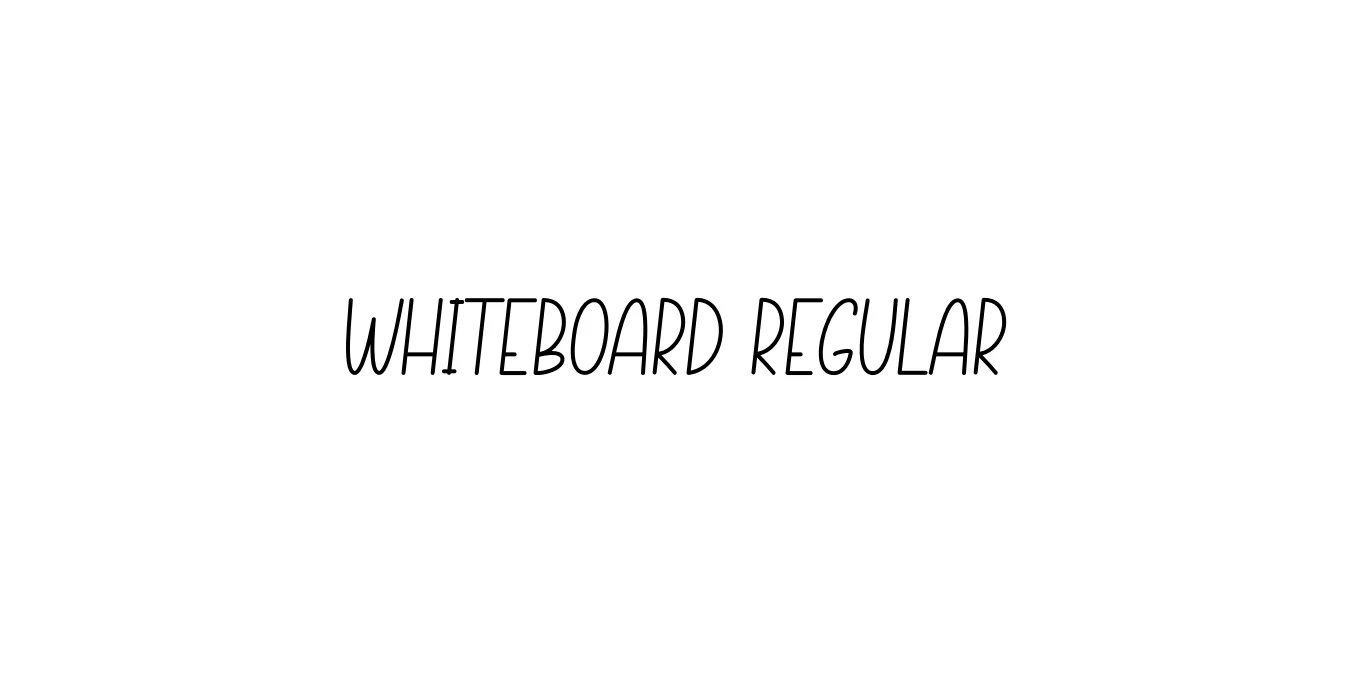 Whiteboard Regular Font Preview
