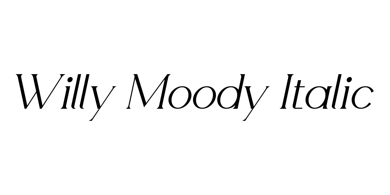 Willy Moody Italic Font Preview