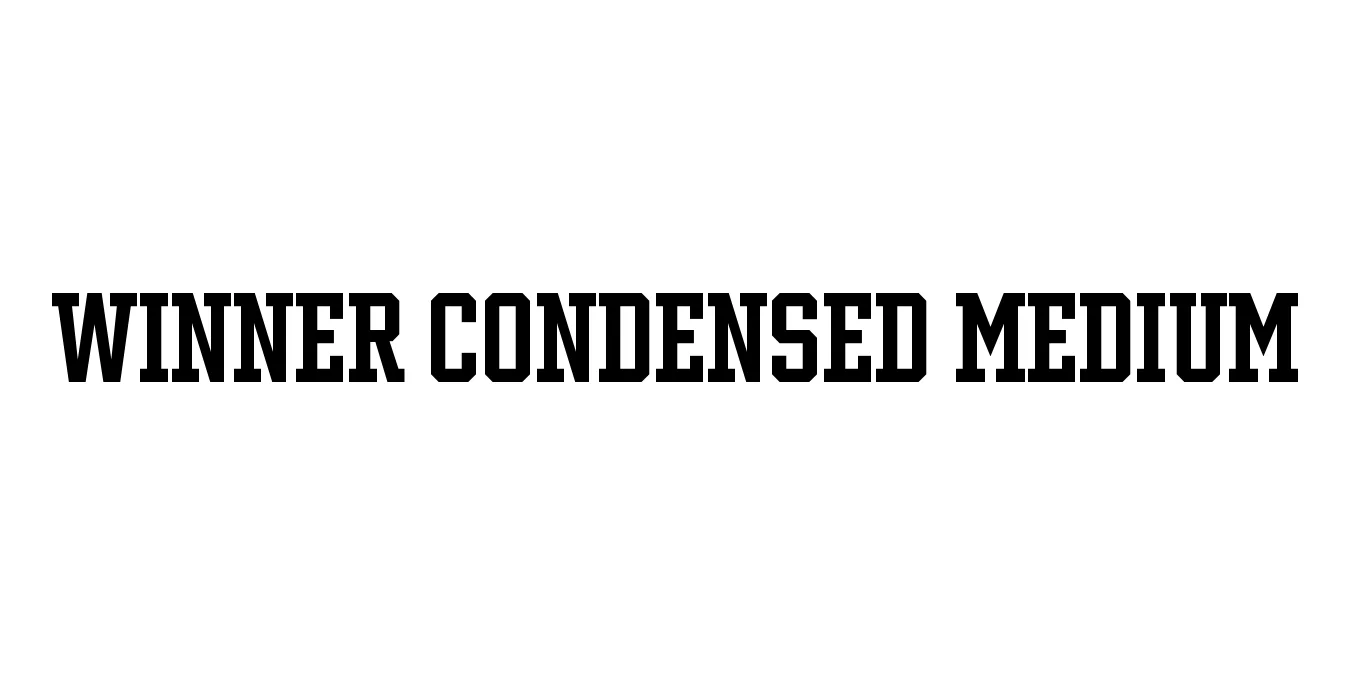 Winner Condensed Medium Font Preview