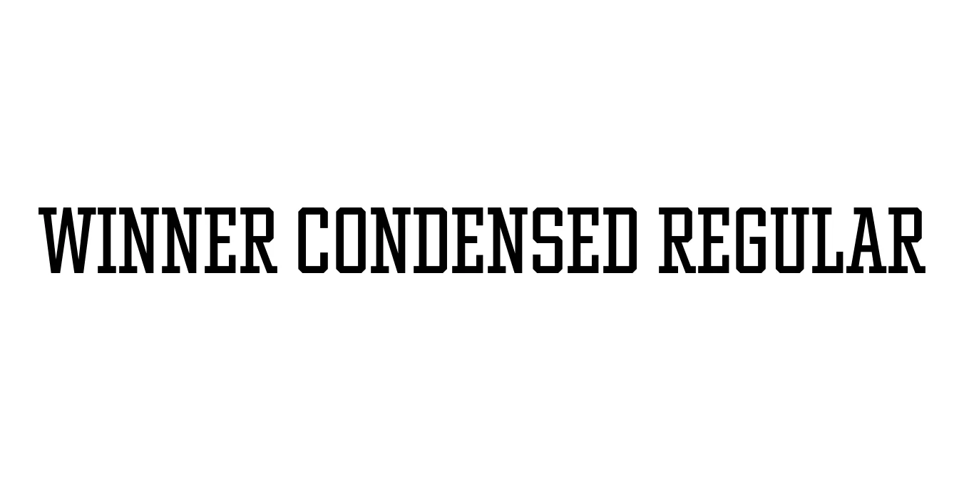 Winner Condensed Regular Font Preview