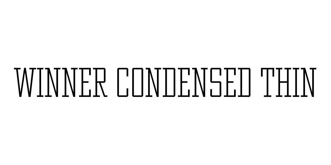 Winner Condensed Thin Font Preview