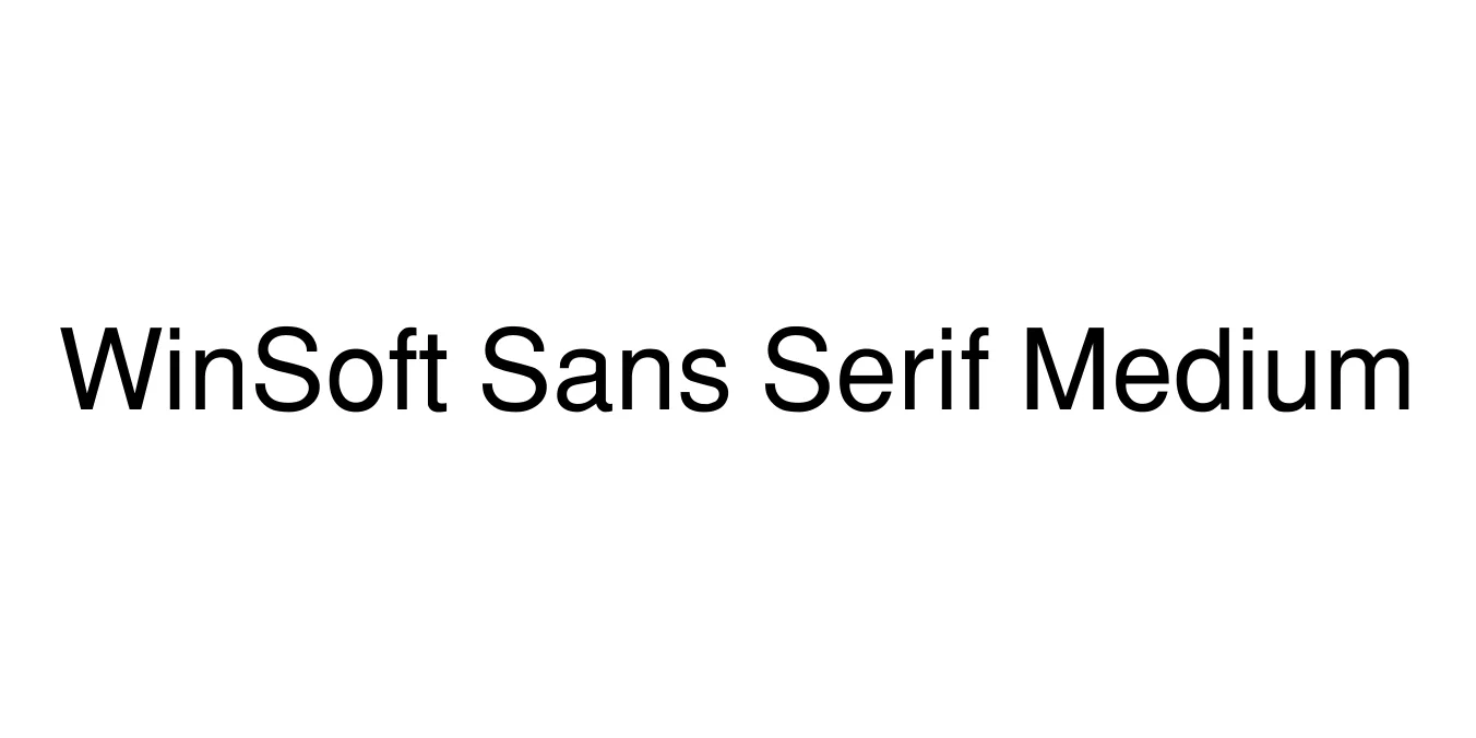 WinSoft Sans Serif Medium Font Preview
