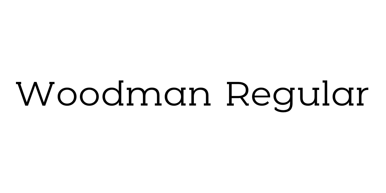 Woodman Regular Font Preview