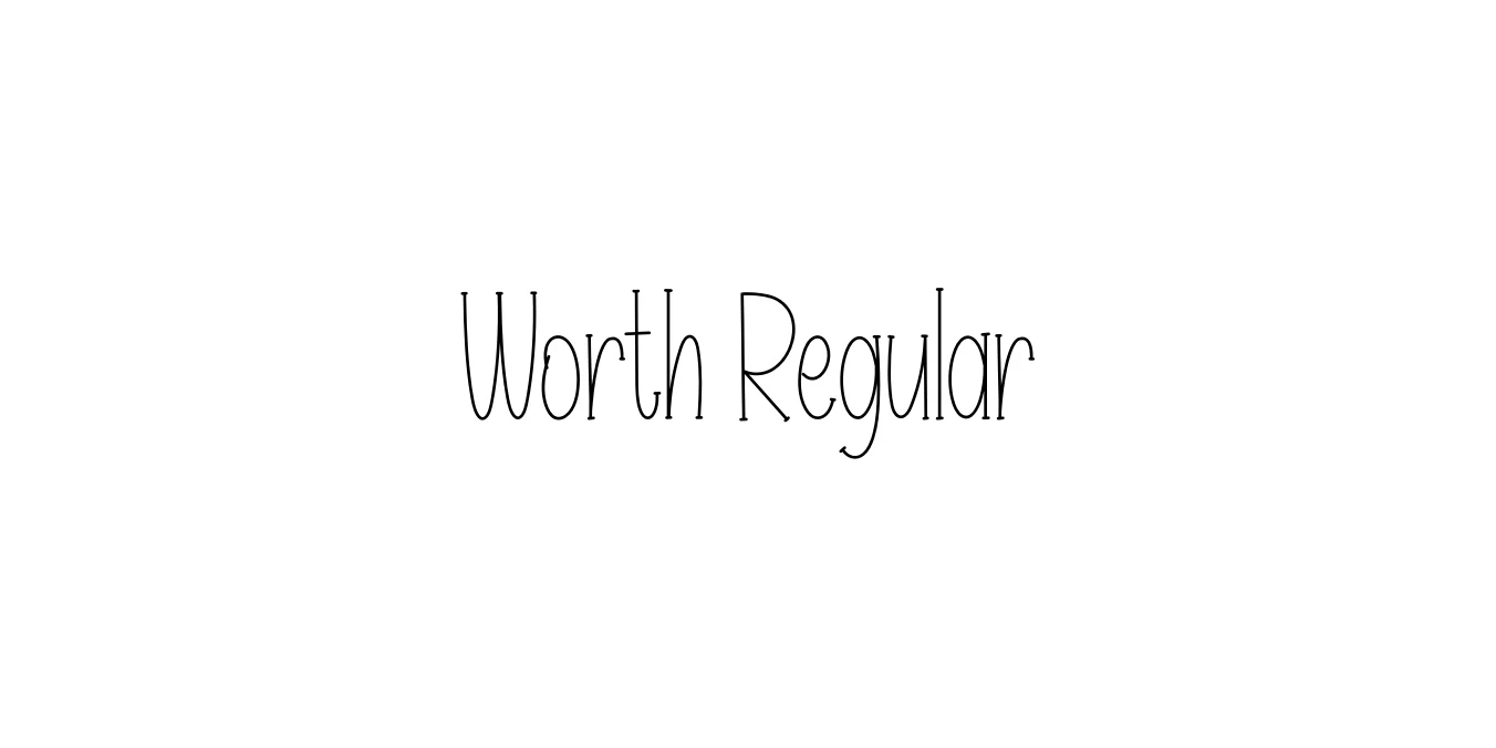 Worth Regular Font Preview
