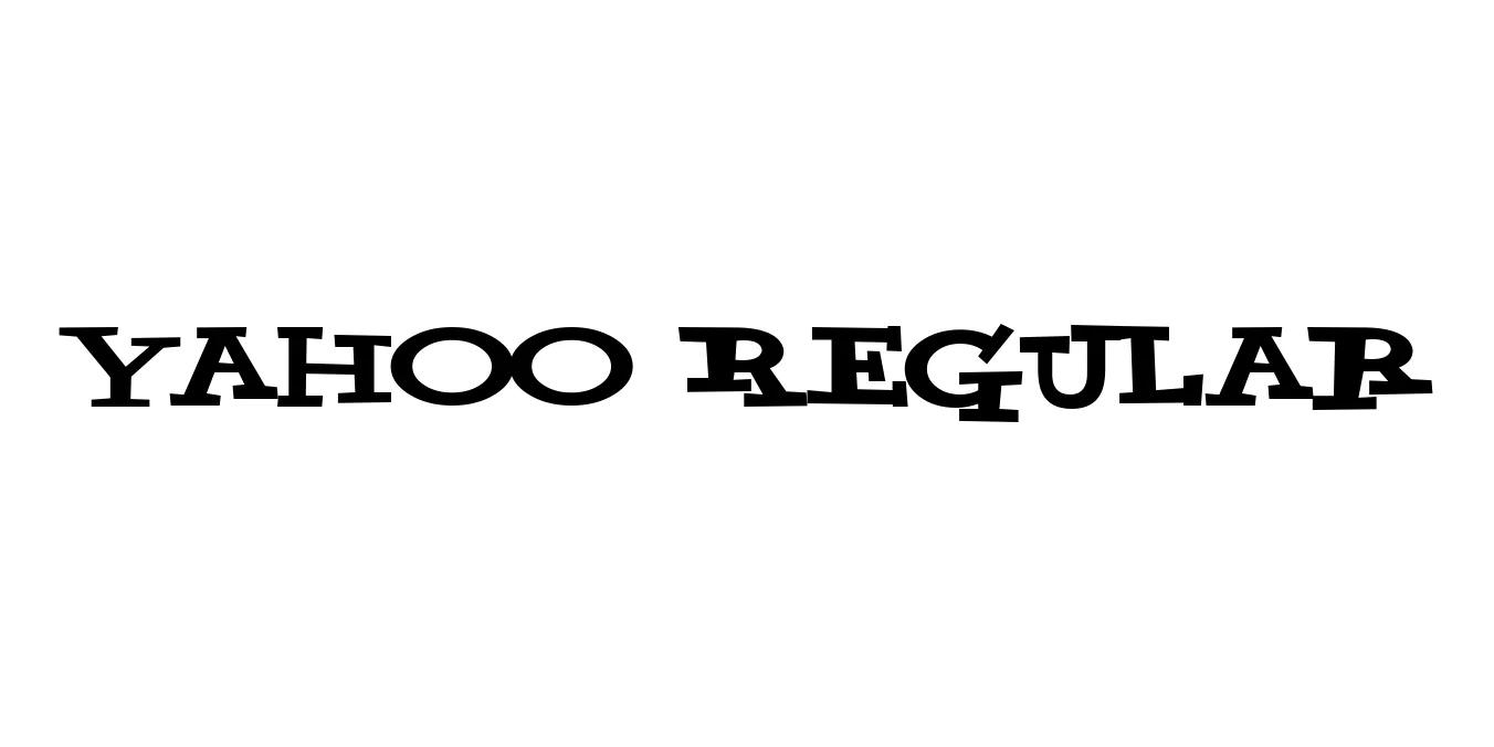 Yahoo Regular Font Preview