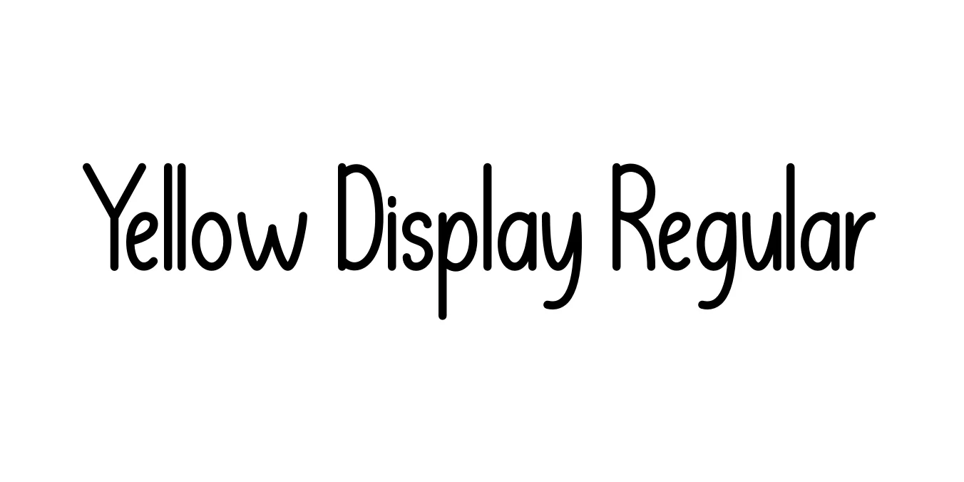Yellow Display Regular Font Preview
