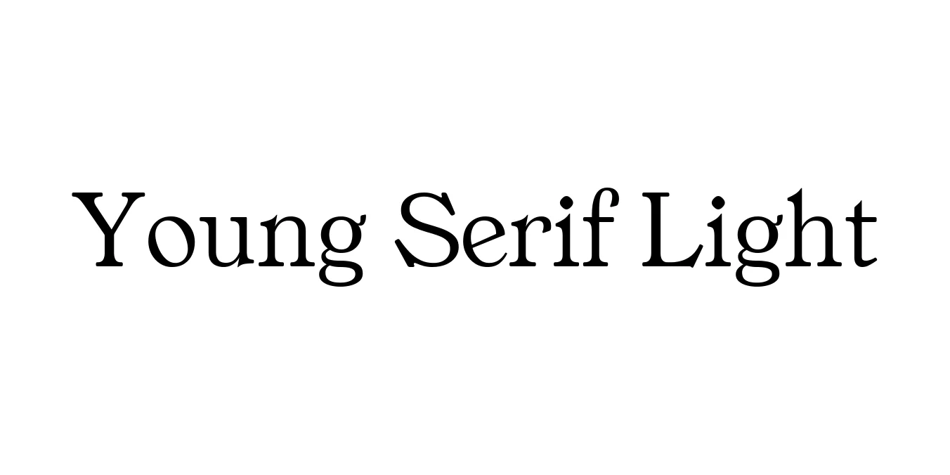 Young Serif Light Font Preview