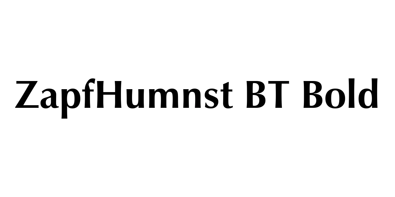 ZapfHumnst BT Bold Font Preview