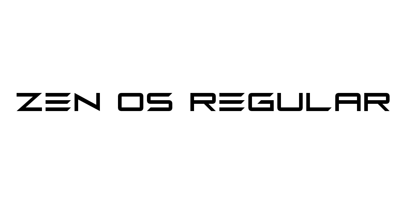 Zen Os Regular Font Preview