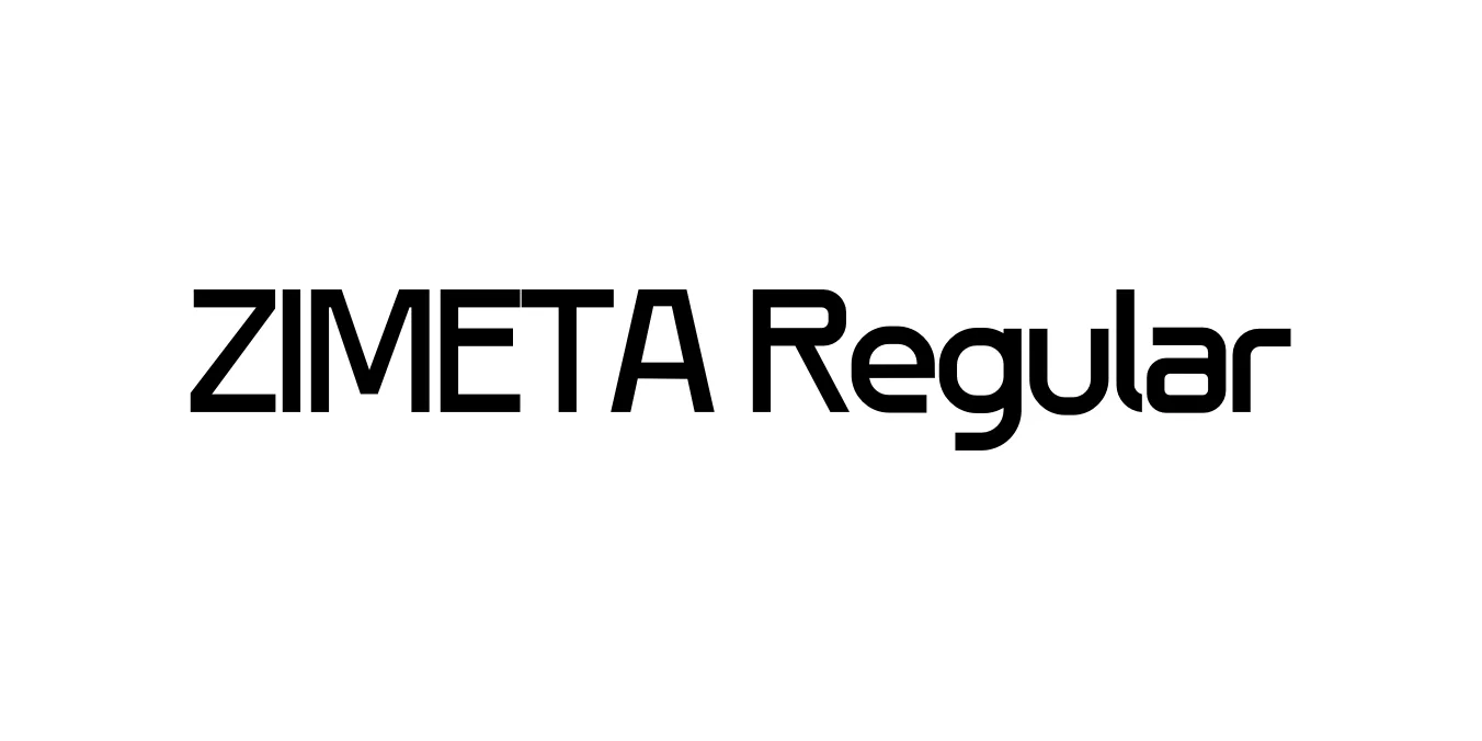 ZIMETA Regular Font Preview