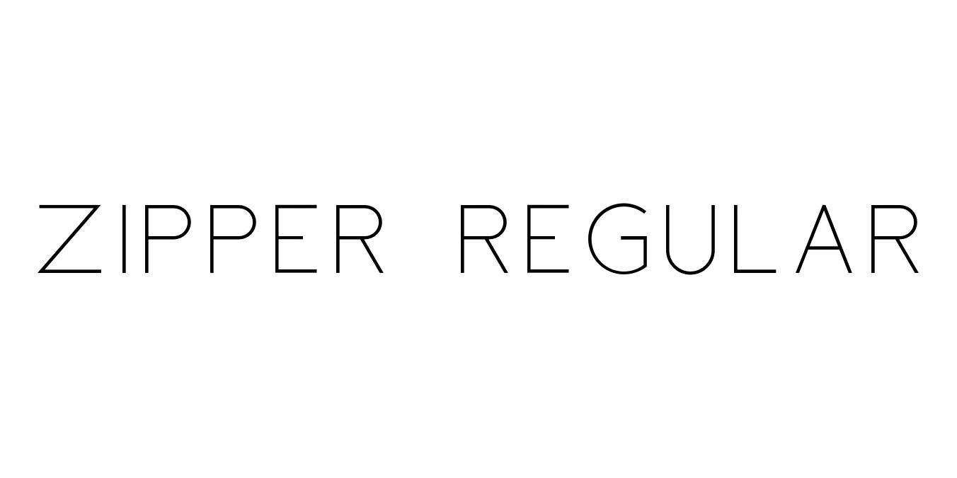 Zipper Regular Font Preview