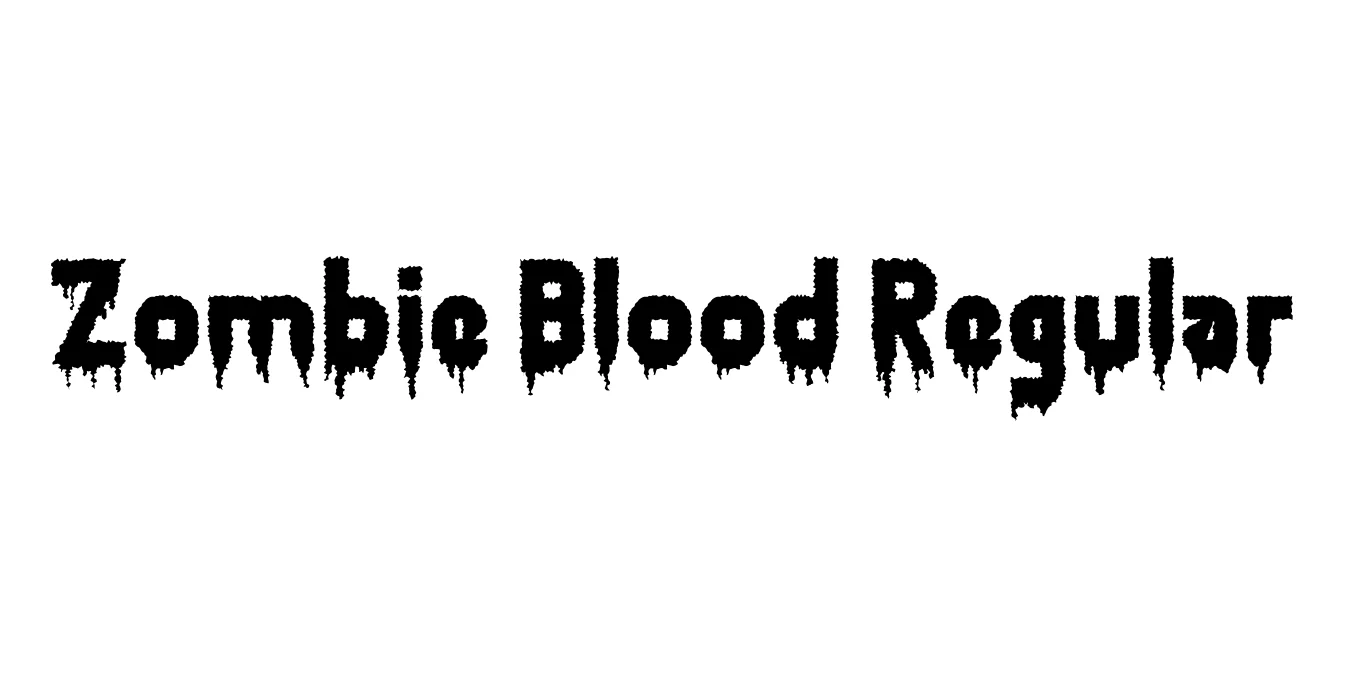 Zombie Blood Regular Font Preview