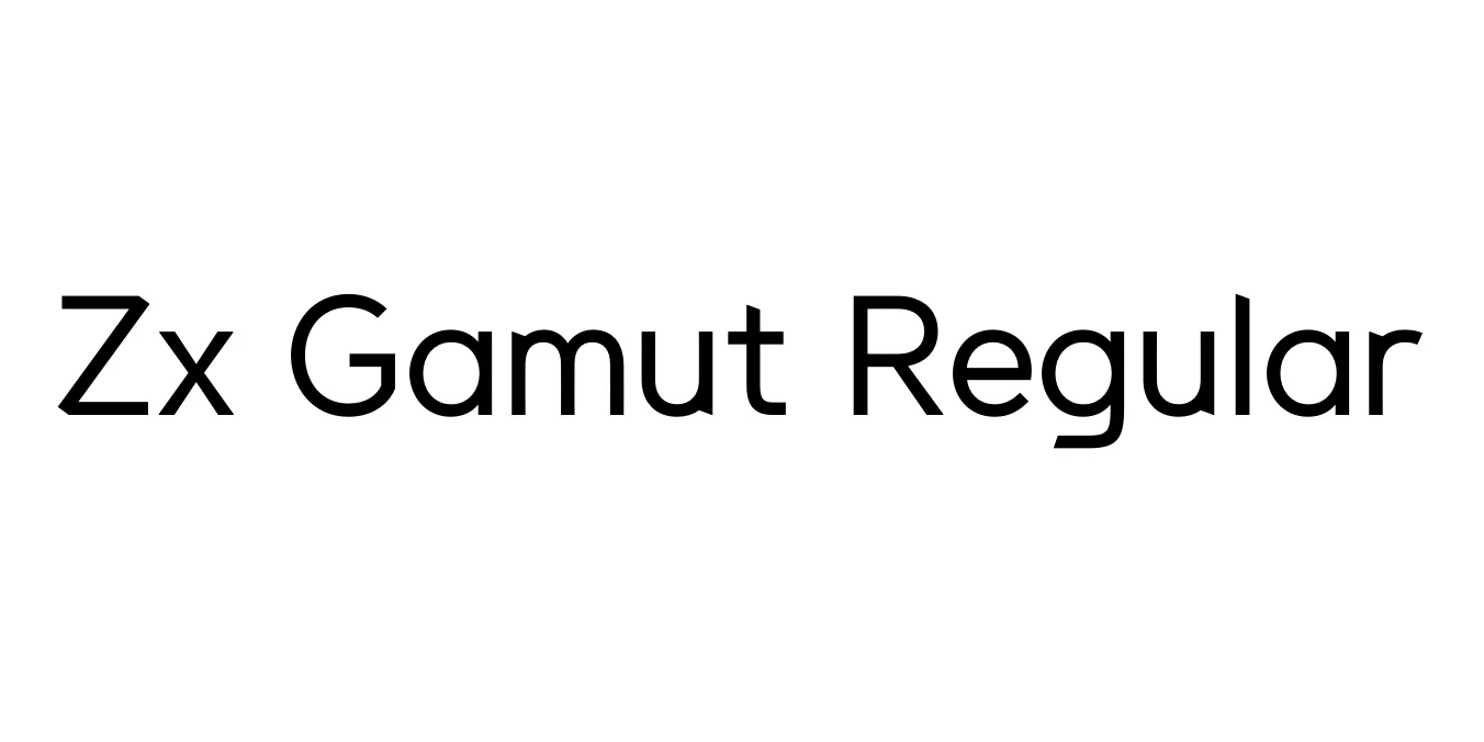 Zx Gamut Regular Font Preview