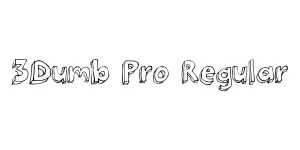 3Dumb Pro Regular Font