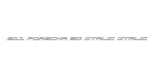 911 Porscha 3D Italic Italic Font