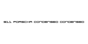911 Porscha Condensed Condensed Font
