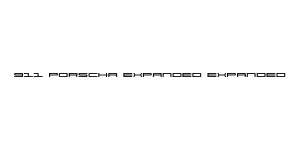 911 Porscha Expanded Expanded Font
