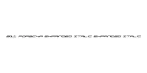 911 Porscha Expanded Italic Expanded Italic Font