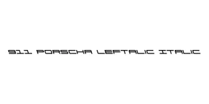 911 Porscha Leftalic Italic Font