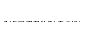 911 Porscha Semi-Italic Semi-Italic Font