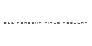 911 Porscha Title Regular Font