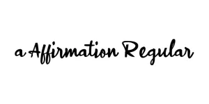a Affirmation Regular Font