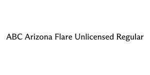 ABC Arizona Flare Unlicensed Regular Font
