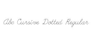 Abc Cursive Dotted Regular Font