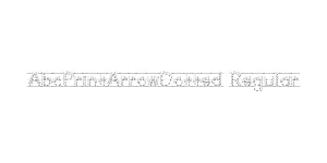 AbcPrintArrowDotted Regular Font