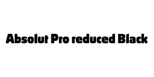 Absolut Pro reduced Black Font