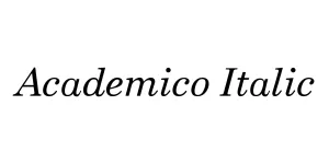 Academico Italic Font