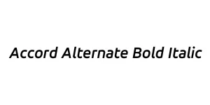 Accord Alternate Bold Italic Font