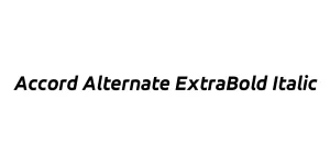 Accord Alternate ExtraBold Italic Font