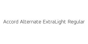 Accord Alternate ExtraLight Regular Font
