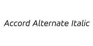 Accord Alternate Italic Font