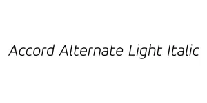 Accord Alternate Light Italic Font