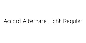 Accord Alternate Light Regular Font