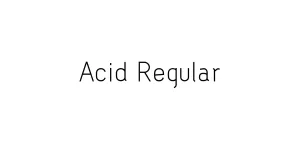 Acid Regular Font