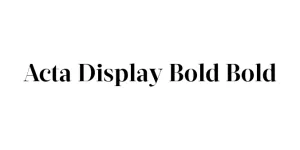 Acta Display Bold Bold Font