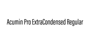 Acumin Pro ExtraCondensed Regular Font