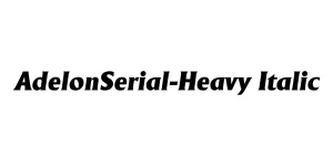 AdelonSerial-Heavy Italic Font