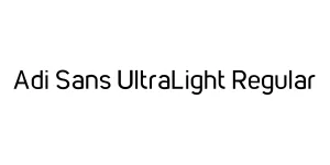 Adi Sans UltraLight Regular Font