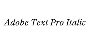 Adobe Text Pro Italic Font